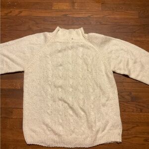 Elegant Cream Turtleneck Sweater